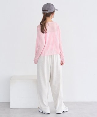 earth music&ecology シアーリブカーディガン Pink