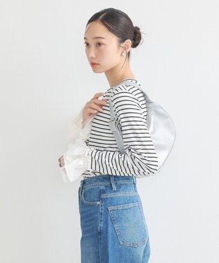 earth music&ecology フリルスリーブリブプルオーバー Border