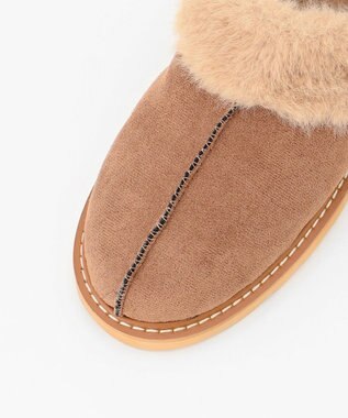 ANY SIS 【WEB・一部店舗限定】2WAYフェイク ムートン サンダル キャメル