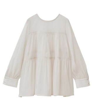 earth music&ecology フロントリボンシアーチュニック Light Beige