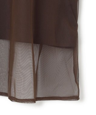 ICB 【接触冷感・UVケア・速乾・洗える】 チュールレイヤード カットソー チョコレート系