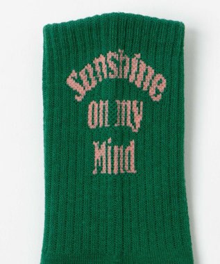 WEGO バックロゴリブソックス グリーン