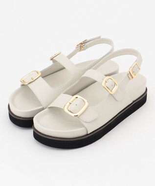 23区 バックル デザイン サンダル アイボリー系