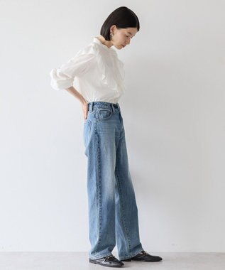 AMERICAN HOLIC スタンドカラーフリルブラウス Off White