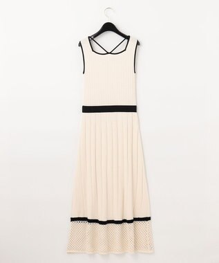 GRACE CONTINENTAL メッシュヘムニットワンピース キナリ
