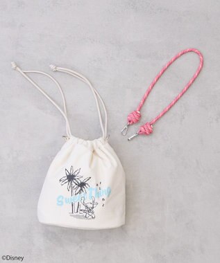 earth music&ecology スティッチ／ロープコードパファーバッグ Ivory