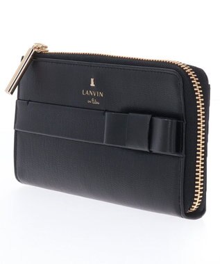 LANVIN en Bleu シャリテ コンパクトL字ファスナー長財布 ブラック
