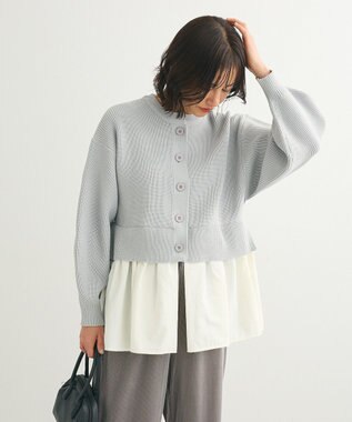 Green Parks ・ＥＬＥＮＣＡＲＥ　ＤＵＥ　スソレイヤーニットカーディカ Light Gray