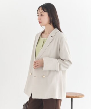 earth music&ecology 【予約】アソート金ボタンジャケット エクリュ