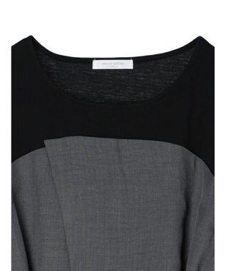 Green Parks 共ベルト付きビスチェ風ドッキングワンピース Gray Mixture