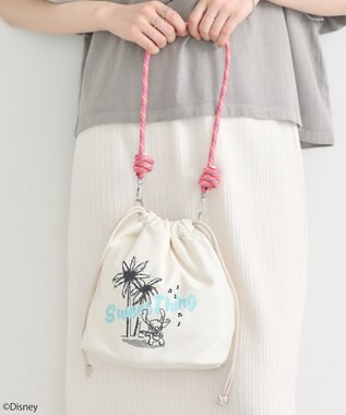 earth music&ecology スティッチ／ロープコードパファーバッグ Ivory