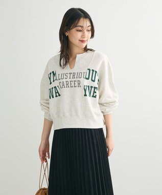 Green Parks リメイクロゴスウェット Oatmeal