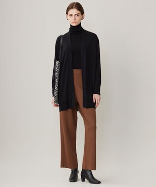 ICB 【CLASSY.1月号掲載・新色追加・洗える】エクストラファインメリノ タートルネックプルオーバー ブラック系