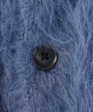 UNFILO MENS 【男女兼用】シャギーニット カーディガン ブルー