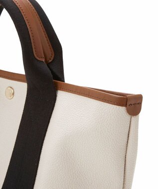 TOPKAPI 【Breath TOPKAPI】スコッチグレイン ネオレザー トート バッグ ショルダー付き M クリーム