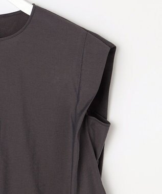 自由区 S 【セットアップ対応・接触冷感・UVケア・洗える】エアリーツイルノースリーブ ブラウス バーント