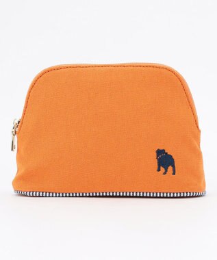 J.PRESS LADIES 【完全受注生産】ポーチ付き キャンバス トートバッグ オレンジ×ストライプ系