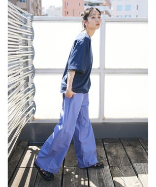 CRAFT STANDARD BOUTIQUE 【ＵＶカット】布帛切り替えプルオーバー Navy