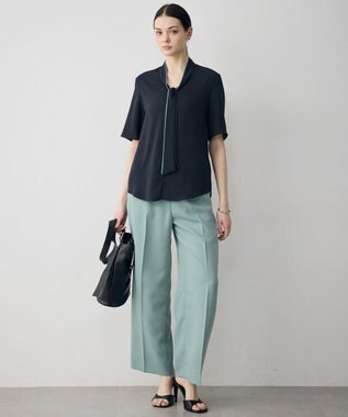 ICB L 【CLASSY.掲載・新色追加・WEB限定カラーあり】FluidBackSatin ワイドパンツ ダークセージ