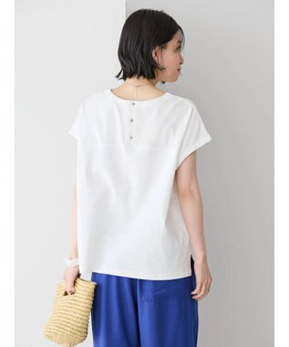 AMERICAN HOLIC バックボタンフレンチスリーブプルオーバー Off White