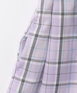 ANY KIDS チェック柄ジャンパースカート ラベンダー