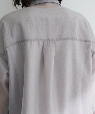 Green Parks 　・ＥＬＥＮＣＡＲＥ　ＤＵＥ　ラメシアー長袖シャツ Charcoal Gray