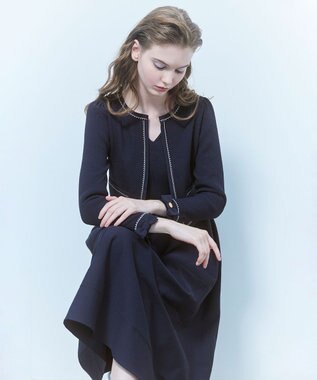 TOCCA 【洗える！】ROSY FUTURE ニットドレス ネイビー系