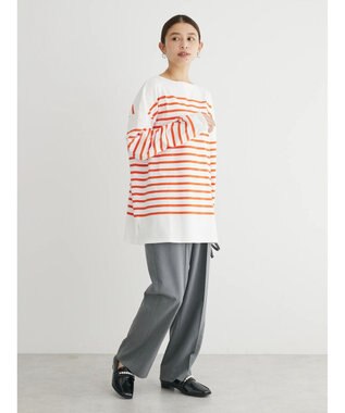 Green Parks パネルボーダーチュニック Orange