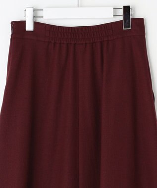 自由区 ウールジャージー フレアシルエットスカート ワイン系