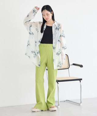 earth music&ecology シアーシャツ Flower