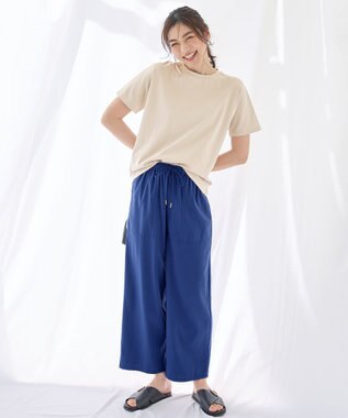 ANY 【新色追加/10色展開/洗濯機可/UVケア/接触冷感】プレミアムベーシック半袖Tシャツ ベージュ