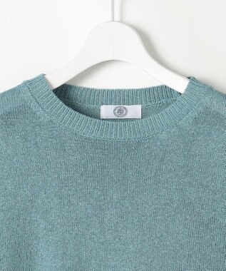 J.PRESS LADIES L DRY COMFORT クルーネック ニット アクア系