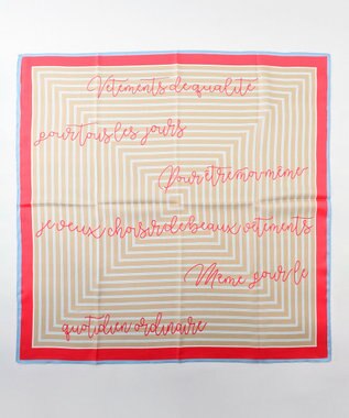 自由区 【カタログ掲載】ストライプレター スカーフ ベージュ系