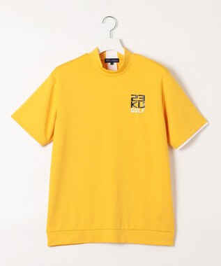 23区GOLF 【MEN】【吸水速乾・UVケア】ベア天竺 モックネックシャツ 適度な厚さで1枚で決まる イエロー系