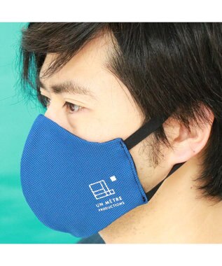 Regalo Felice 【日本製 / 呼吸がしやすい / 抗菌防臭】クールマスク＆ポーチセット / マイクロ NVBL(ネイビーブルー)