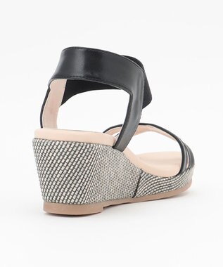 ANY SIS 【美人百花7月号掲載】クラッシィウエッジゴム サンダル 【WEB限定】ブラック