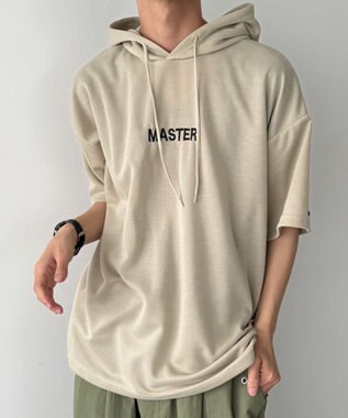 WEGO 【MLXLサイズ展開】ストレートラインプルパーカー（SS） ベージュ