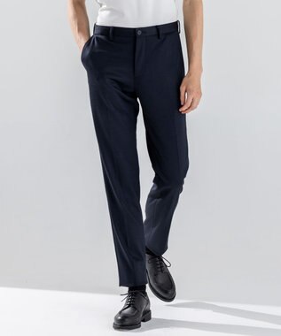 JOSEPH HOMME 新素材【ストレッチ/セットアップ対応】シルキーウールジャージー   テーパードパンツ / CITY ネイビー系