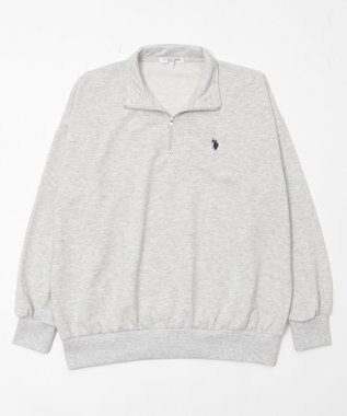 WEGO 【WEB限定/25年秋冬新作/ユニセックス着用ITEM】別注USPOLOハーフZIPPO 杢グレー