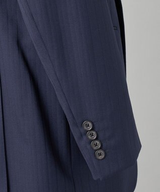 GOTAIRIKU シワになりにくい【御幸毛織/みゆきけおり】DRY SPINNER(ドライスピナー)スーツ（ネイビーストライプ） ネイビー系1