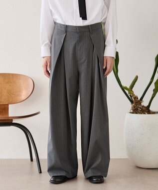 WEGO クロスタックバギースラックス グレーストライプ