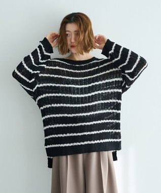 YECCA VECCA ルーズニットプルオーバー Border