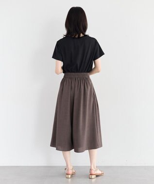 YECCA VECCA 【UVカット】ガウチョパンツ Brown