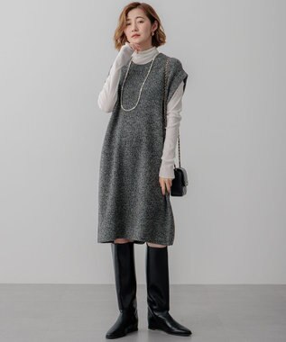 23区 【SLOW/一部店舗限定】新色追加！シアーリブロンTEE タートルネック カットソー ホワイト系