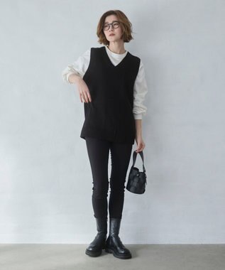 WEGO 【2026春夏】ベーシックニットベスト ブラック