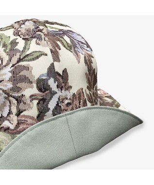 林八百吉商店 un chapeau  ジャガードチューリップハット ホワイト