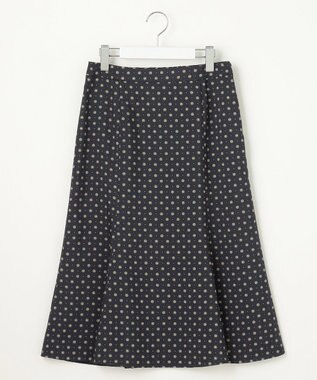 J.PRESS LADIES L 【洗える】ジオメトリックプリント スカート ネイビー系5