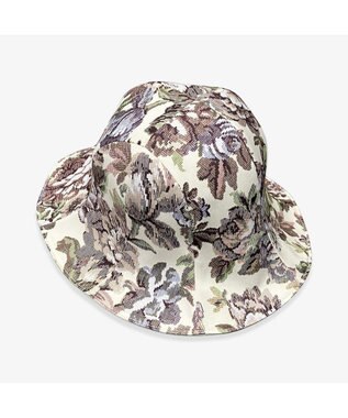 林八百吉商店 un chapeau  ジャガードチューリップハット ホワイト