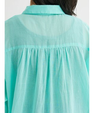 Green Parks インド綿　柔らかボイルシャツ Green