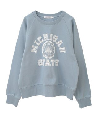 AMERICAN HOLIC ＭＩＣＨＩＧＡＮ　ラグランスウェット Sax